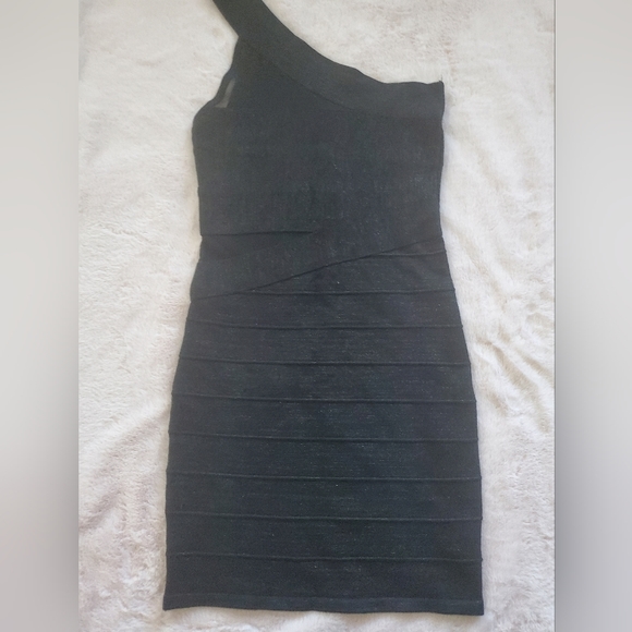 Fora  Black One Shoulder Short Dress Size  Small - Picture 7 of 10